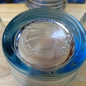 IKEA LIGHT BLUE 3 DRINKING GLASS🍷SIZE 5.75"×3.75",MADE IN BULGARIA. 🆕